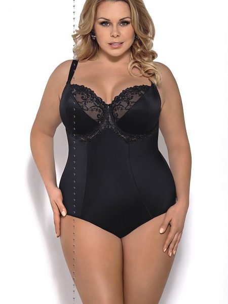 Glaustinukės Gorsenia Lingerie  (juoda) - Seksualios glaustinukės, korsetai, Seksualus apatinis trikotažas