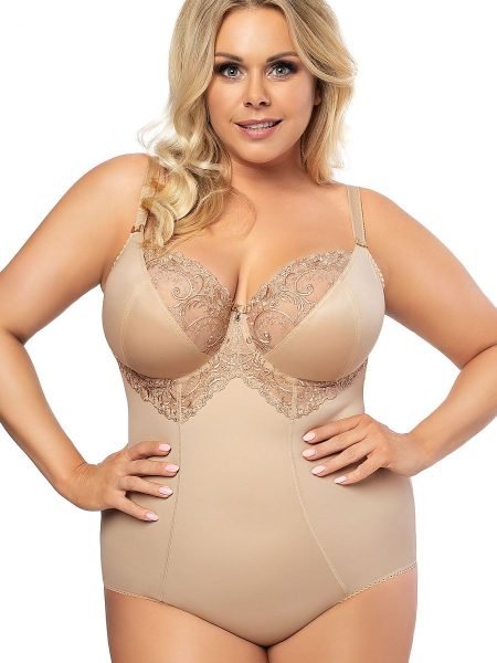 Glaustinukės Gorsenia Lingerie  (smėlio spalvos) - Seksualios glaustinukės, korsetai, Seksualus apatinis trikotažas