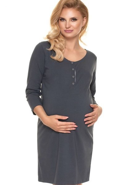 Naktiniai marškiniai PeeKaBoo  (pilka) - Naktiniai marškiniai, pižamos, Nėštumo mada