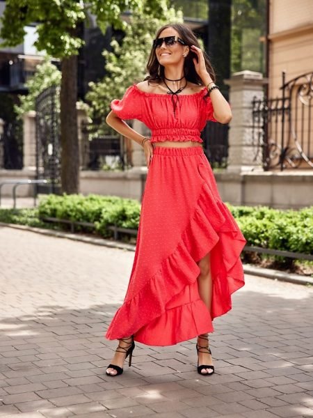 Sijonas Roco Fashion  (raudona) - Maxi, Mini, Sijonai