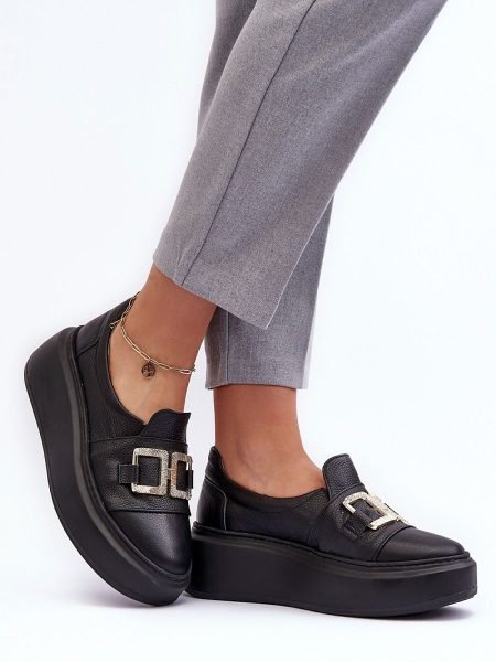 Bateliai Step in style  (juoda) - Bateliai, Su platforma