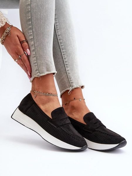 Mokasinai Step in style  (juoda) - Bateliai, Mokasinai, Su platforma