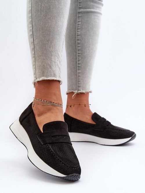 Mokasinai Step in style  (juoda) - Bateliai, Mokasinai, Su platforma