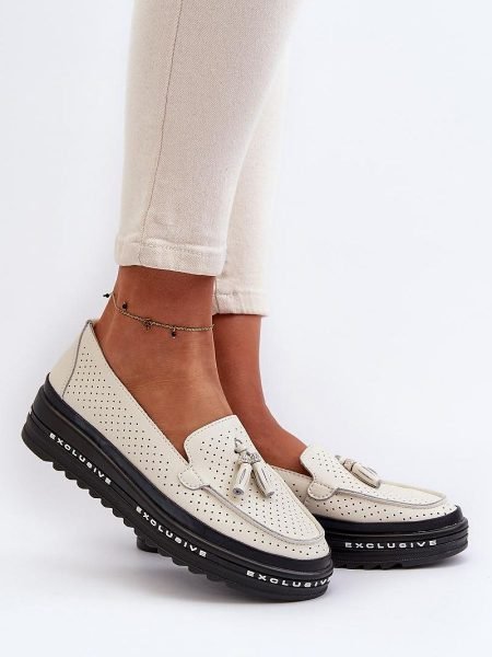 Mokasinai Step in style  (smėlio spalvos) - Bateliai, Su platforma