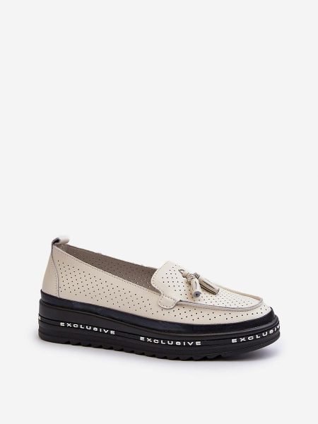 Mokasinai Step in style  (smėlio spalvos) - Bateliai, Su platforma