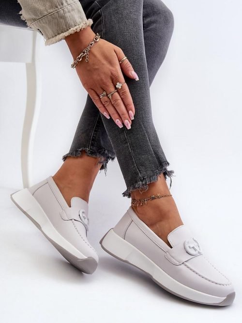 Mokasinai Step in style  (pilka) - Bateliai, Mokasinai, Su platforma