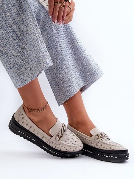 Mokasinai Step in style  (smėlio spalvos) - Bateliai, Su platforma