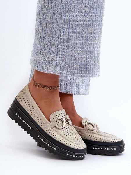Mokasinai Step in style  (geltona) - Bateliai, Su platforma