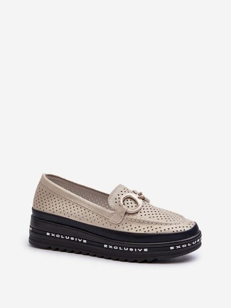 Mokasinai Step in style  (geltona) - Bateliai, Su platforma