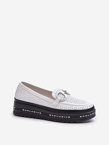 Mokasinai Step in style  (balta) - Bateliai, Su platforma