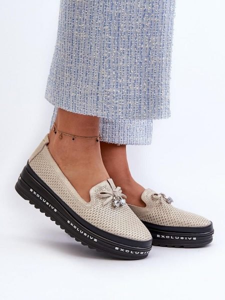 Mokasinai Step in style  (geltona) - Bateliai, Su platforma