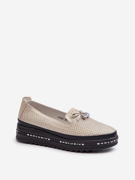 Mokasinai Step in style  (geltona) - Bateliai, Su platforma