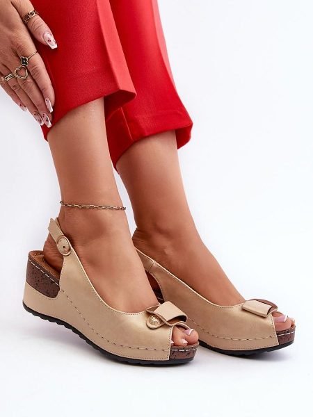 Basutes su platforma Step in style  (smėlio spalvos) - Šlepetės, basutės, Su platforma