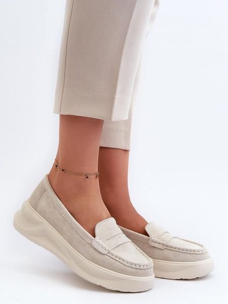 Mokasinai Step in style  (smėlio spalvos) - Bateliai, Mokasinai, Su platforma