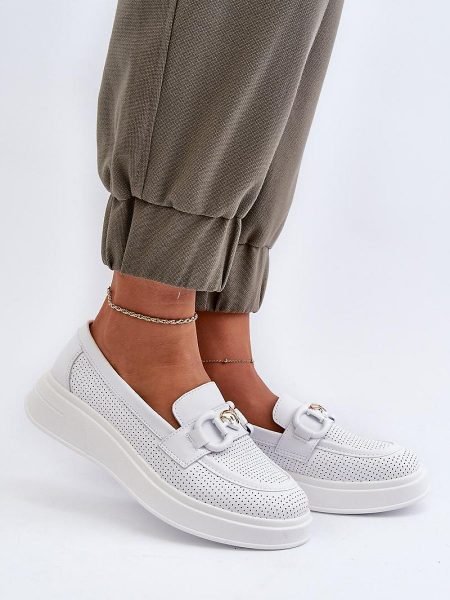 Mokasinai Step in style  (balta) - Bateliai, Mokasinai, Su platforma