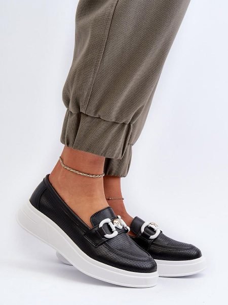 Mokasinai Step in style  (juoda) - Bateliai, Mokasinai, Su platforma