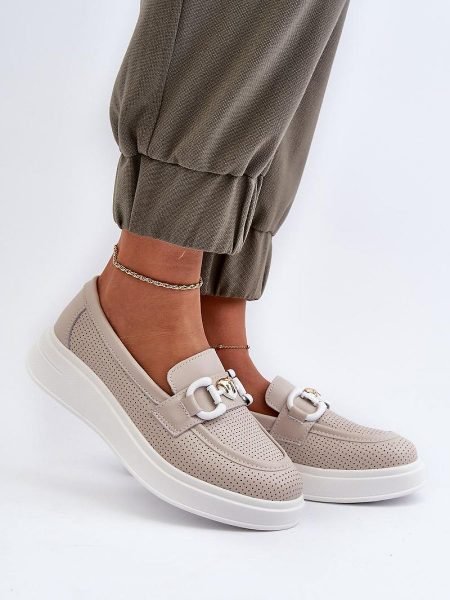 Mokasinai Step in style  (smėlio spalvos) - Bateliai, Mokasinai, Su platforma