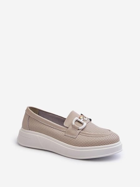 Mokasinai Step in style  (smėlio spalvos) - Bateliai, Mokasinai, Su platforma