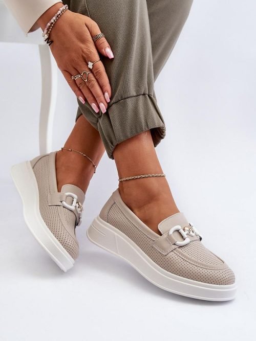 Mokasinai Step in style  (smėlio spalvos) - Bateliai, Mokasinai, Su platforma