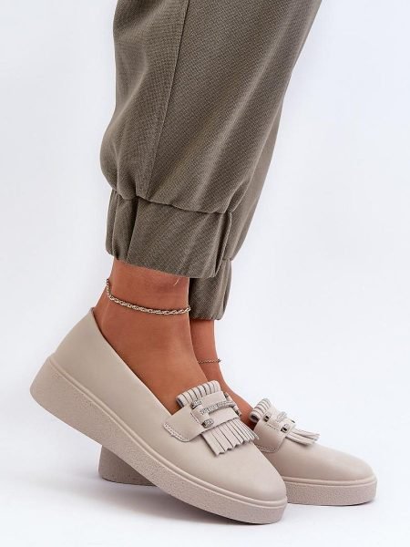 Mokasinai Step in style  (smėlio spalvos) - Bateliai, Mokasinai, Su platforma