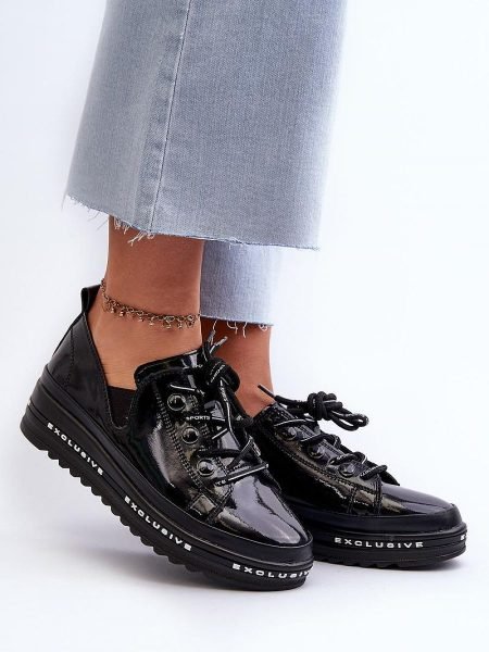 Bateliai Step in style  (juoda) - Bateliai, Su platforma