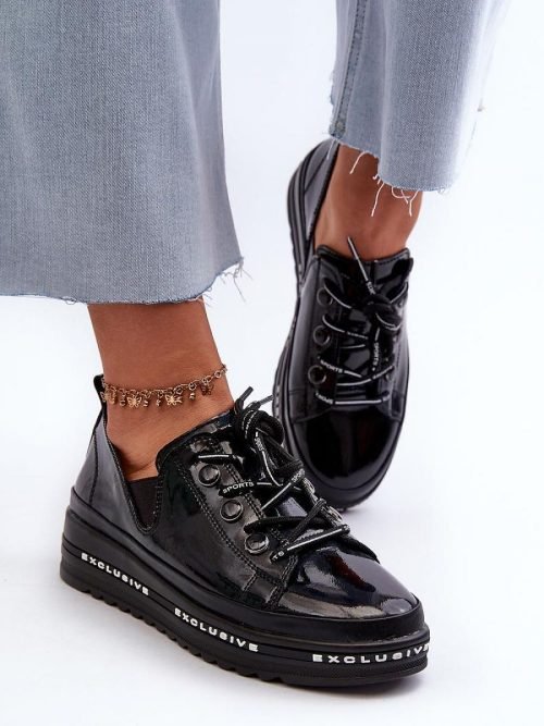 Bateliai Step in style  (juoda) - Bateliai, Su platforma