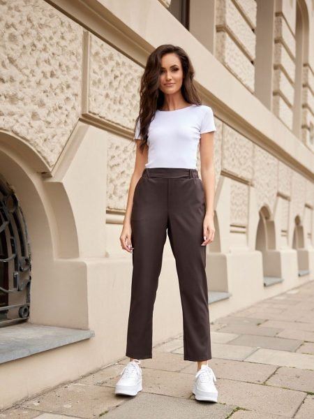 Moteriškos kelnės Roco Fashion  (rudos spalvos) - Kelnės, Oficialios