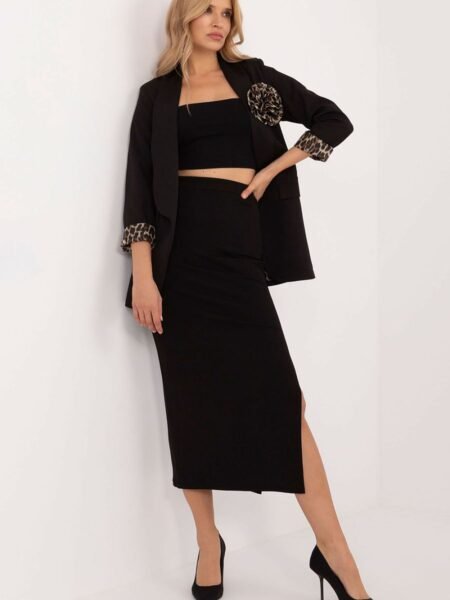 Sijonas Italy Moda  (juoda) - Midi, Sijonai