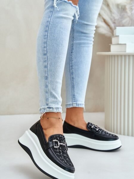Bateliai Step in style  (juoda) - Bateliai, Su platforma