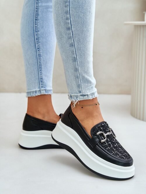 Bateliai Step in style  (juoda) - Bateliai, Su platforma