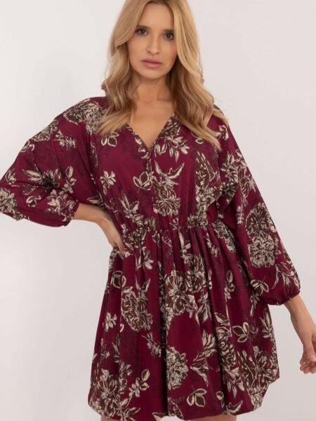 Dieninė suknelė Italy Moda  (bordinė) - Laisvalaikiui, Suknelės