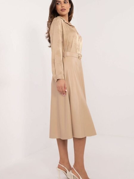 Sijonas Italy Moda  (smėlio spalvos) - Midi, Sijonai