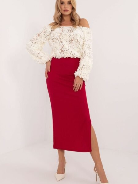 Sijonas Italy Moda  (raudona) - Maxi, Sijonai