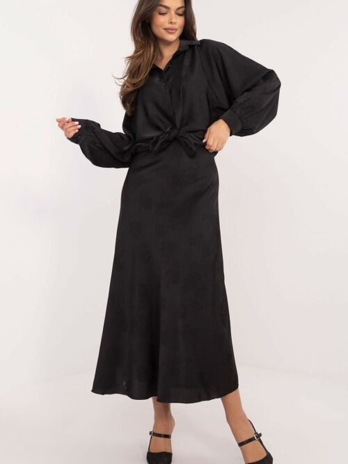 Sijonas Italy Moda  (juoda) - Maxi, Sijonai