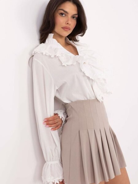Trumpas sijonas Italy Moda  (smėlio spalvos) - Mini, Sijonai