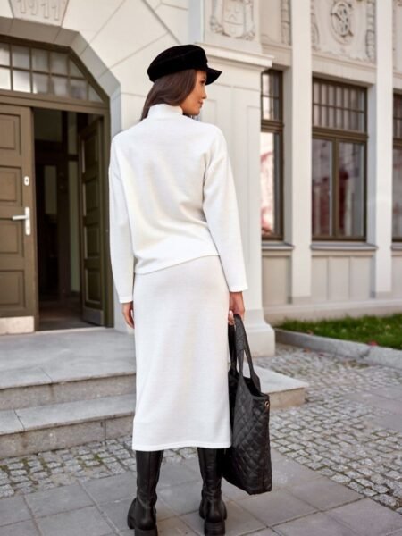 Sijonas Roco Fashion  (balta) - Midi, Sijonai