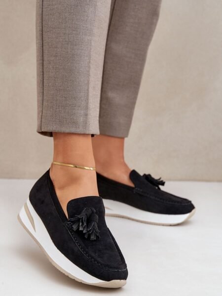 Mokasinai Step in style  (juoda) - Bateliai, Mokasinai