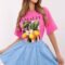 Trumpas sijonas Italy Moda  (mėlyna) - Mini, Sijonai
