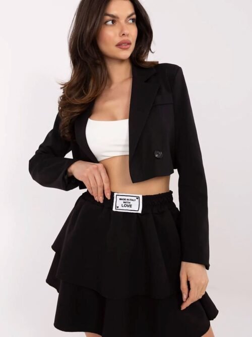 Trumpas sijonas Italy Moda  (juoda) - Mini, Sijonai