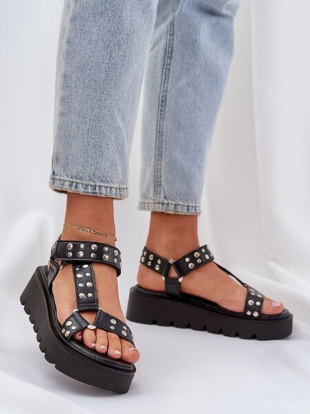 Sandalai Step in style  (juoda) - Šlepetės, basutės, Su platforma