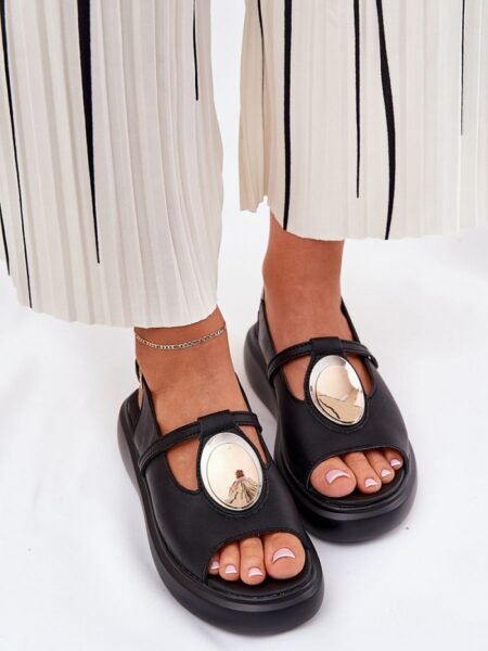 Sandalai Step in style  (juoda) - Šlepetės, basutės, Su platforma