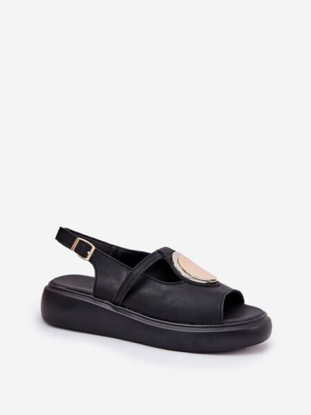 Sandalai Step in style  (juoda) - Šlepetės, basutės, Su platforma