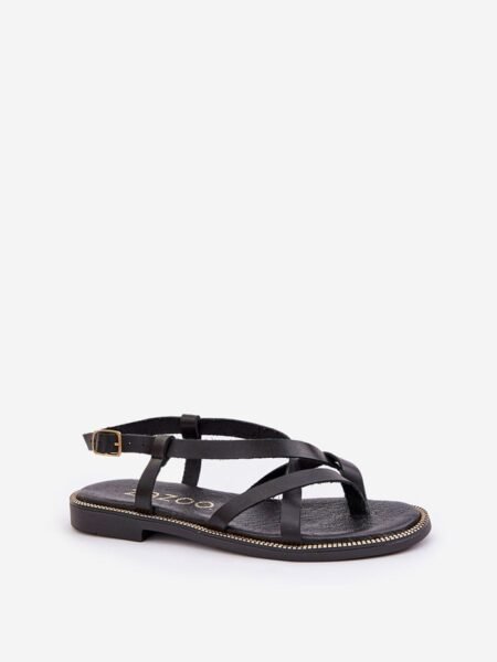 Sandalai Step in style  (juoda) - Plokščiapadžiai, Šlepetės, basutės