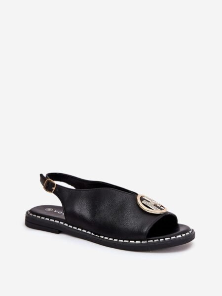 Sandalai Step in style  (juoda) - Plokščiapadžiai, Šlepetės, basutės