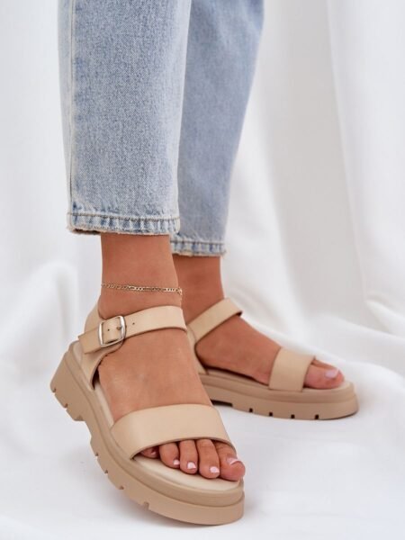 Sandalai Step in style  (smėlio spalvos) - Plokščiapadžiai, Šlepetės, basutės