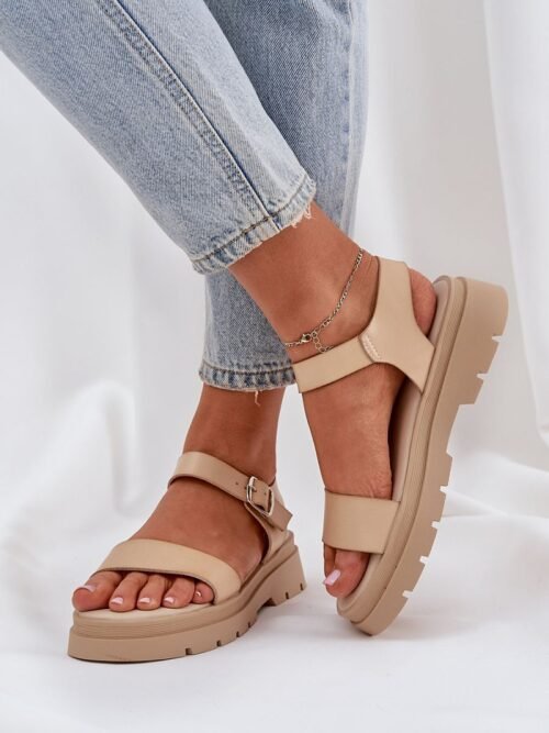 Sandalai Step in style  (smėlio spalvos) - Plokščiapadžiai, Šlepetės, basutės