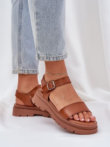 Sandalai Step in style  (rudos spalvos) - Plokščiapadžiai, Šlepetės, basutės