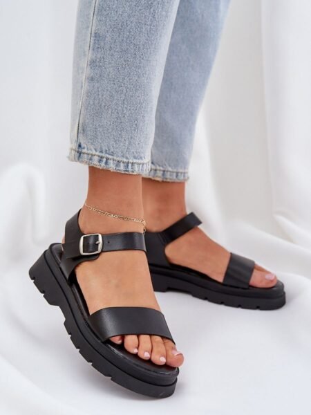Sandalai Step in style  (juoda) - Plokščiapadžiai, Šlepetės, basutės