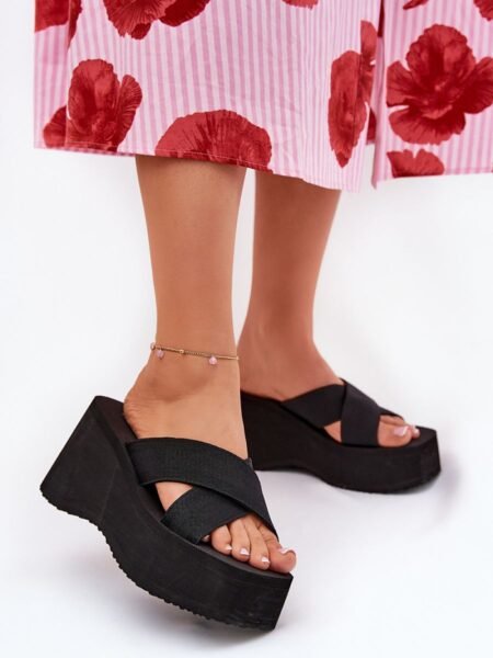 Šlepetės Step in style  (juoda) - Šlepetės, basutės, Su platforma