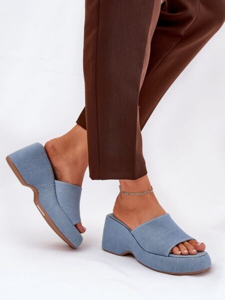 Šlepetės Step in style  (mėlyna) - Šlepetės, basutės, Su platforma